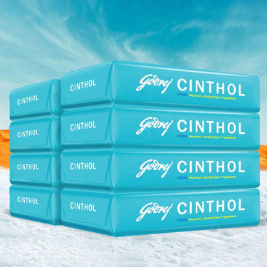 Cinthol Cool Soap, 100g (Pack of 8) | with Icy-cool Menthol | Soaps For Bath | Grade 1 Soap | For All Skin Types